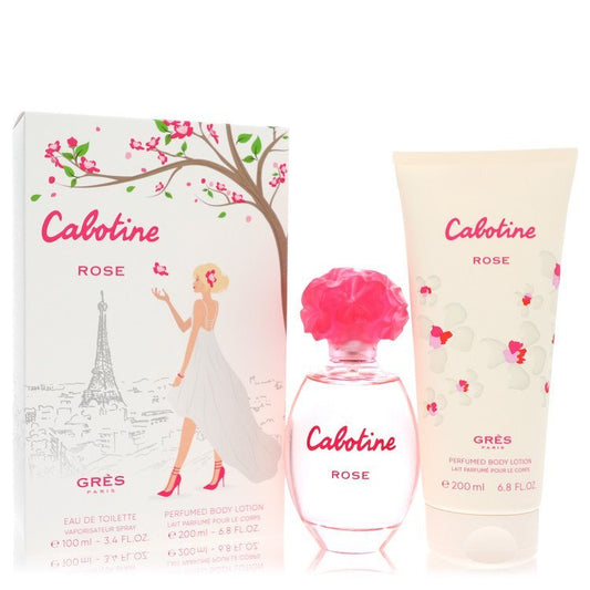 Cabotine Rose by Parfums Gres Gift Set -- 3.4 oz Eau De Toilette Spray + 6.7 oz Body Lotion (Women)